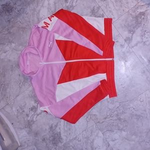 Tri-colored zip-up Puma athletic jacket